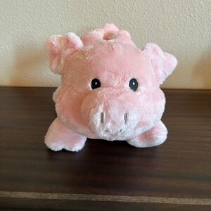 Cute Pink Plush Piggy Bank